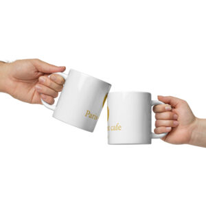 White glossy mug